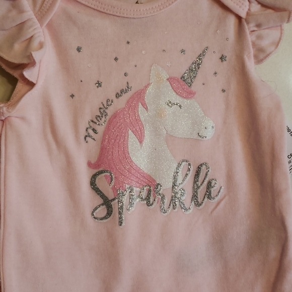 Mini B Unicorn 6 MO Babygirl 2 Piece Set - Picture 2 of 8